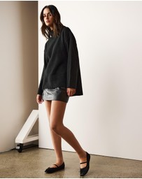 Atmos&Here - Teo High Neck Wool Blend Knit Jumper