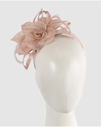 Max Alexander - Sinamay Black Flower Racing Fascinator