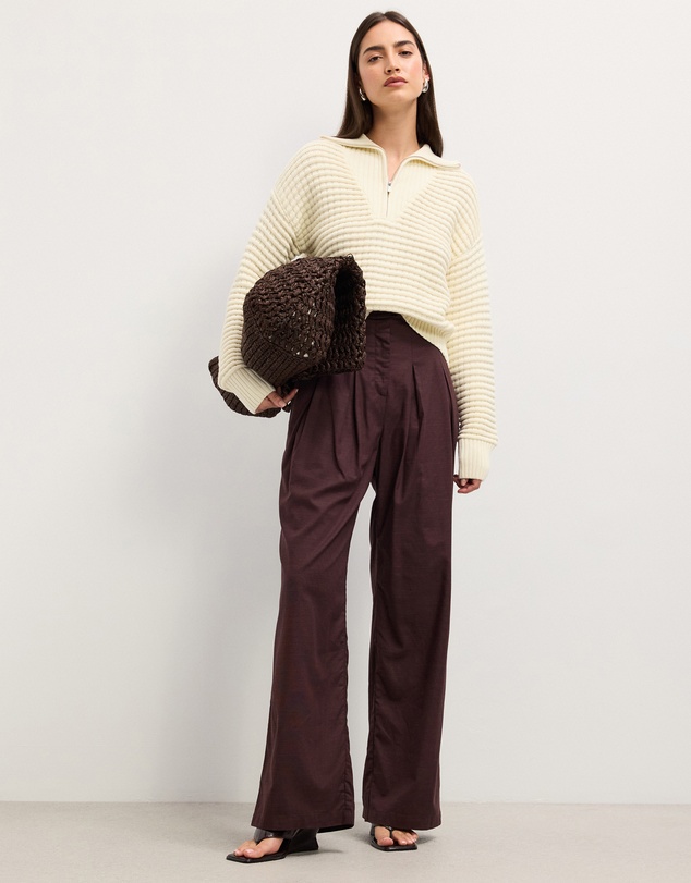 The Fated - Ellie Half Zip Knit Jumper