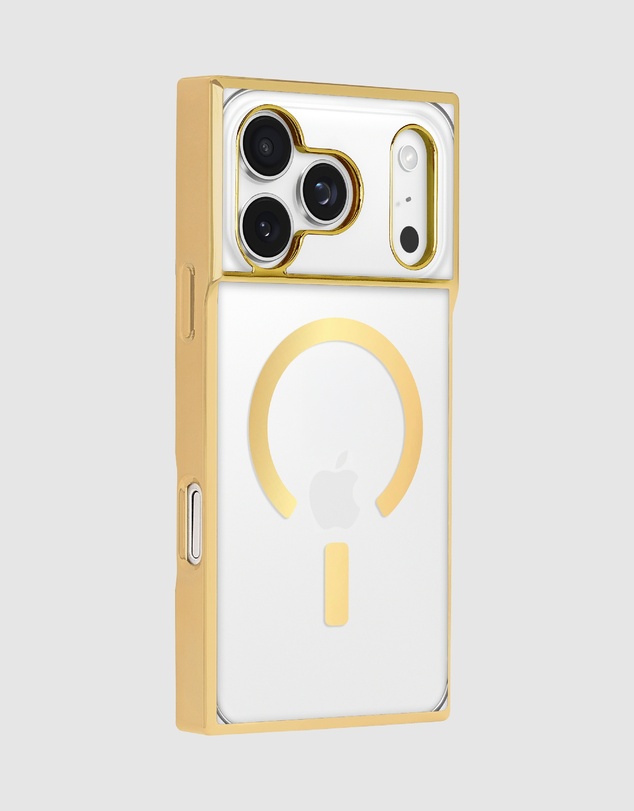 Flaunt - Flaunt Square Gilded Crystal Clear MagSafe Case for iPhone 18 Pro Max / 17 Pro Max