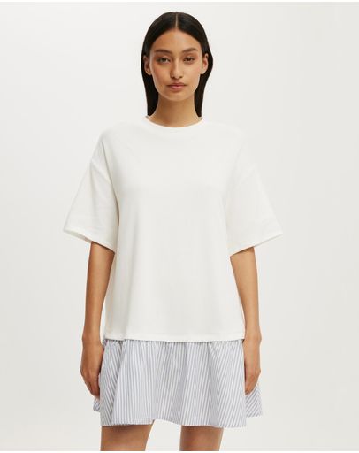 White Blue Stripe