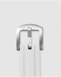 Maxum - Liberty Band - White Silicone with Silver Tone Buckle