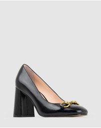 Edward Meller - BAILEY85 Block Heel Pump with Trim