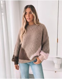 Esther & Co - Maxence Knit - Mocha Multi