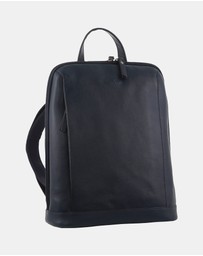 Milleni - Milleni Ladies Nappa Leather Twin Zip Backpack