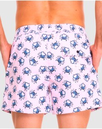 Tolu Australia - Pink Boardshorts with Crabs