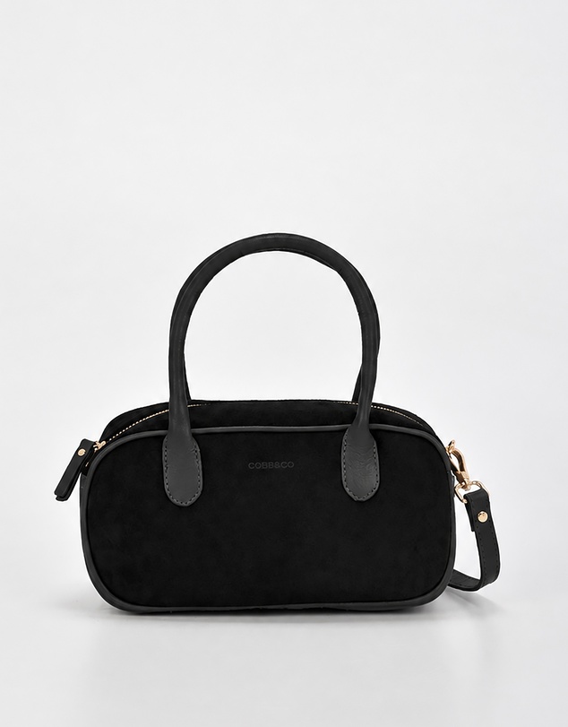 Cobb & Co - Elwood Suede Leather Crossbody Bowler Bag