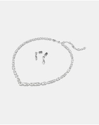 Swarovski - Mesmera set, Mixed cuts, White, Rhodium plated