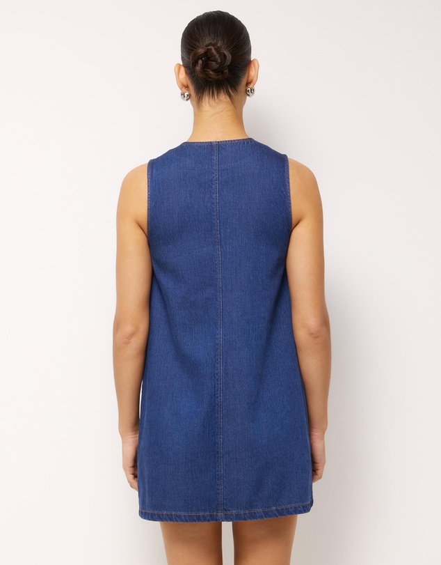 AERE - Brielle Denim Twill Mini Dress