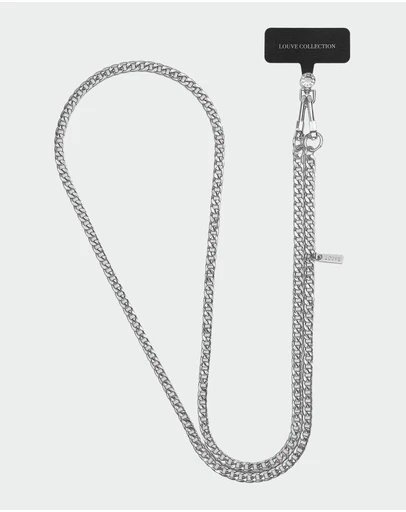 LOUVE COLLECTION - Universal Phone Strap Connector (Black) + Ava Chain
