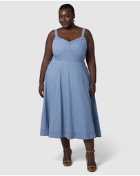 Indigo Tonic - Miki Denim Flared Midi Dress