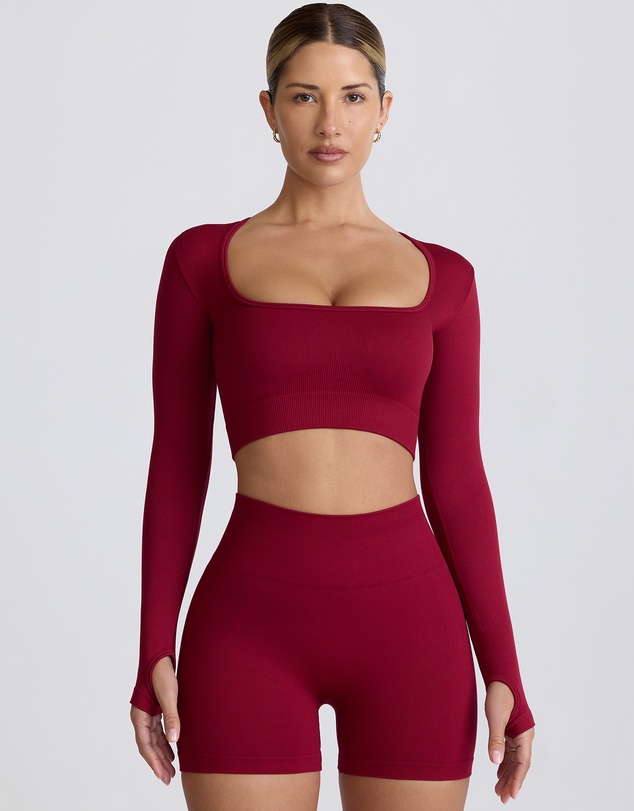 BO+TEE - Super Sculpt Seamless Long-Sleeve Crop Top