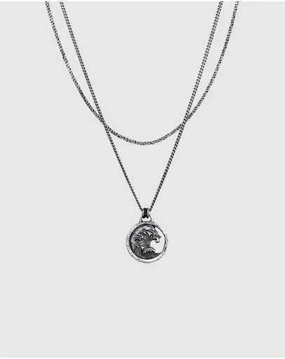 Haze & Glory - ICONIC EXCLUSIVE - Turn The Tide Layer Necklace in Oxidised 925 Silver
