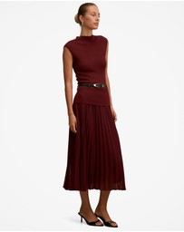 Forever New - Lorelei Woven Mixed Midi Dress