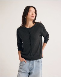 Oxford - Saga Side Button Cardigan