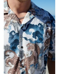 NEXT - Printed Short Sleeve Shirt With Cuban Collar
