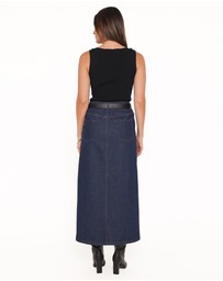 Petal & Pup - Dana Denim Midi Skirt - Midnight