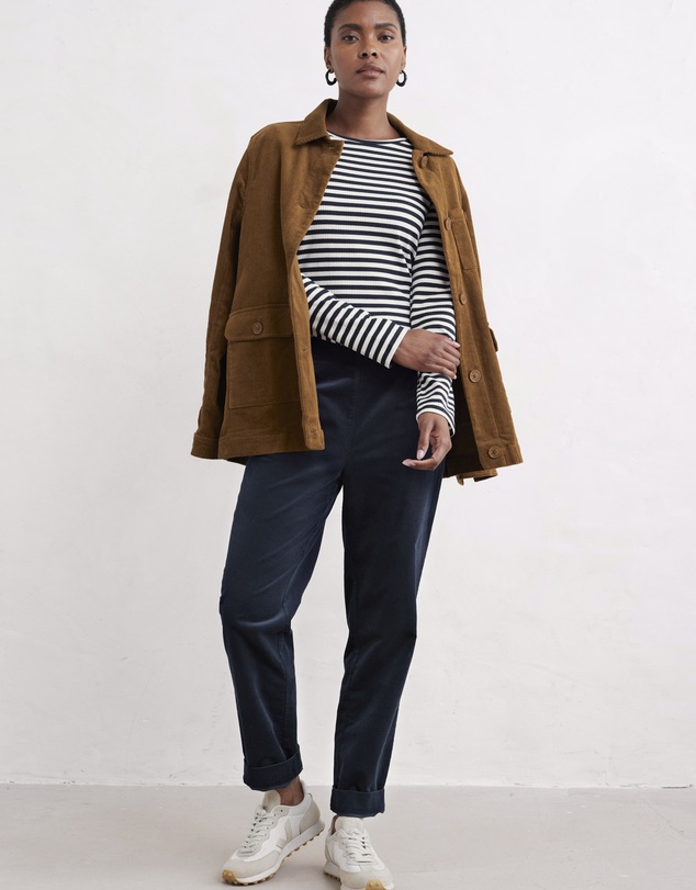 Seasalt - Seasalt Cornwall Navy Gorse Lane Rib Top