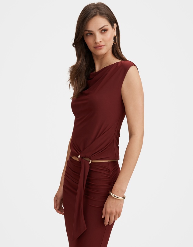 Forever New - Jazelle Hardwear Drape Detail Top