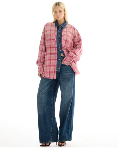 THE TALES - Utility Flannel And Denim Shirt