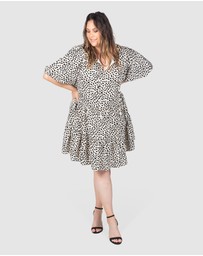 Love Your Wardrobe - Ocelot Spot Tiered Dress