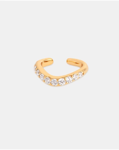Astrid & Miyu - Wave Crystal Ear Cuff