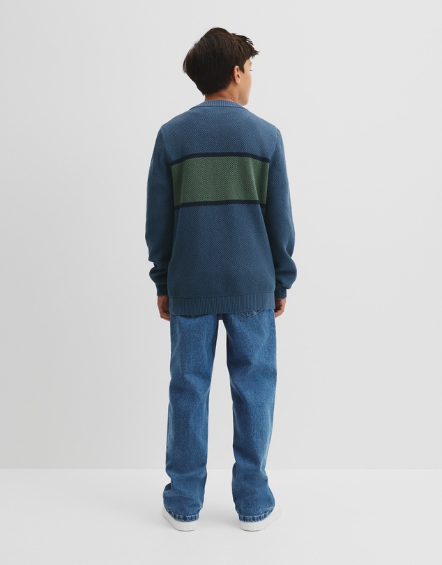 Country Road - Teen Australian Cotton Stripe Textured Knit