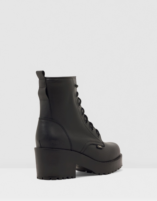 ROC Boots Australia - Chisel Leather Platform Ankle Boots