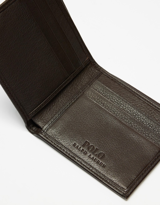 Polo Ralph Lauren - Pebbled Leather Billfold Wallet- ICONIC EXCLUSIVE