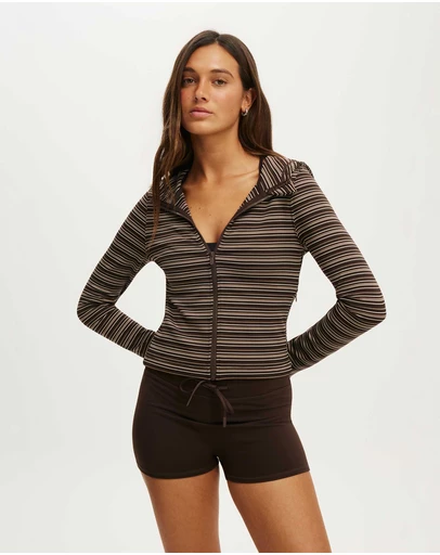 Cotton On Body Active - Ultra Smooth Crop Hooded Jacket