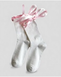 High Heel Jungle - Lara Satin Trim Cotton Socks - 2 Pairs
