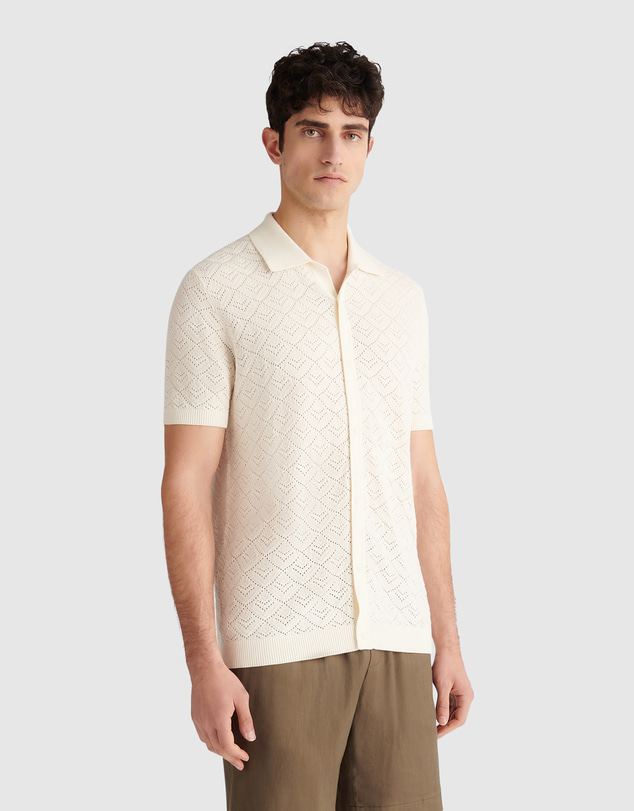 Peckham Rye  - Peckham Rye Open Stitch Knitted SS Shirt