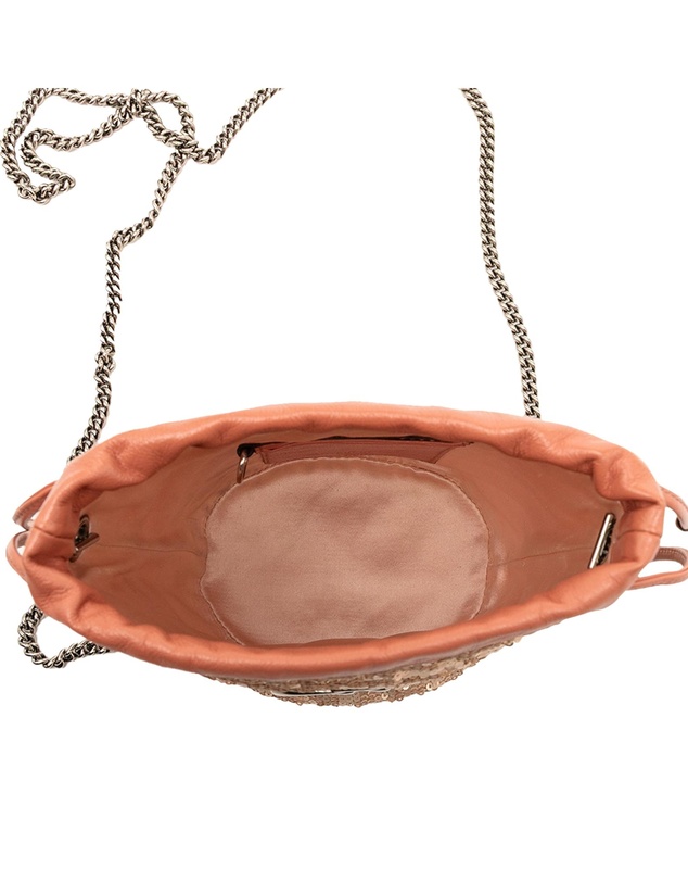 Pre-Loved by Azura Reborn - Pre-Loved Small GG Marmont Sequined Diagonal Matelasse Leather Bucket Bag