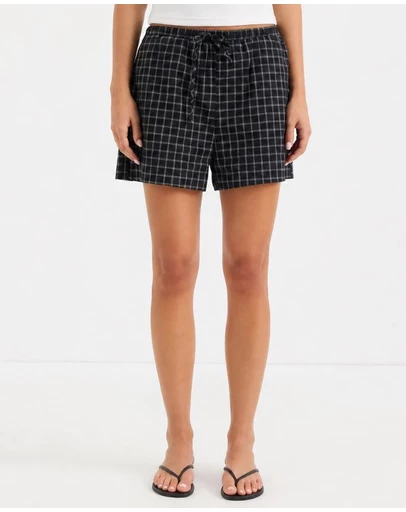 Calli - Lucy Drawstring Check Shorts