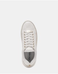 Steve Madden - On-Stage White/Gold Sneakers