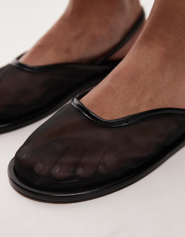 TOPSHOP - Bailey Mesh Slingback Ballet Shoes