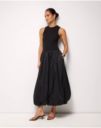 AERE - Avalon Bubble Hem Midi Dress