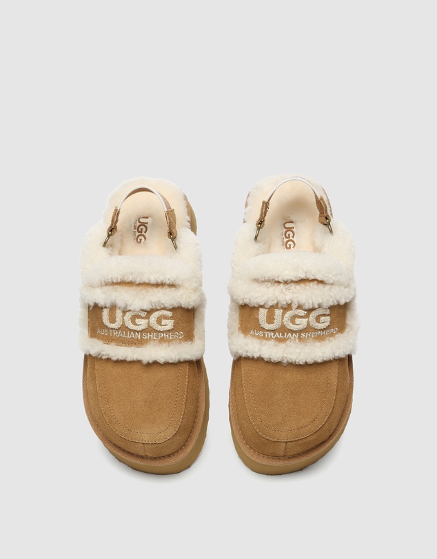EVERAU - Australian Shepherd Ugg Rilee Platform Cow Suede Upper House Shoes