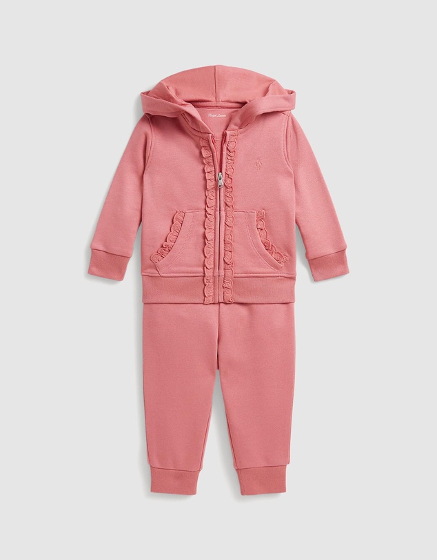 Polo Ralph Lauren - Eyelet-Trim Terry Hoodie & Jogger Pants - Babies