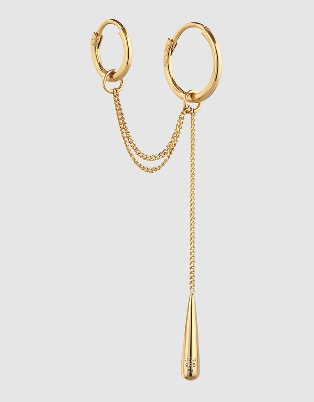 Elli Jewelry - Crystal Teardrop Drop Earrings in Gold-Plated 925 Silver