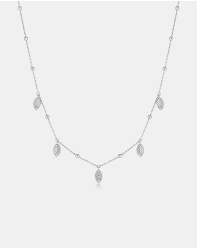 Ania Haie - Silver Leaf Station Necklace