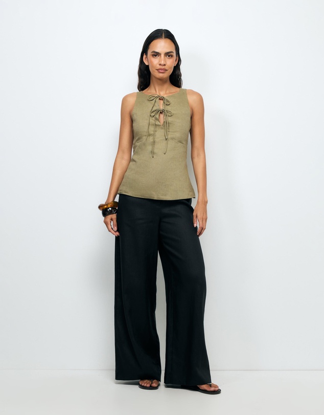 AERE - Arden Tie Front Top