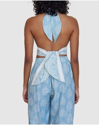 Amelius - Anjali Linen Halter Top