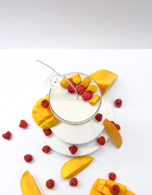 Don't Eat My Candle - Raspberry Mango Martini Cocktail Candle - Double Pour (220g)