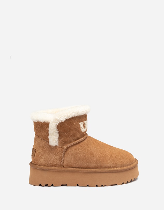 Ozwear Connection Uggs - Ugg Bondi Matelasse Platform Shearling Mini Boot