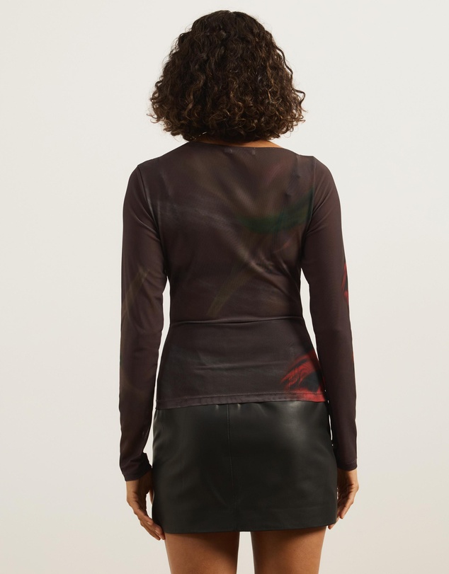 Atmos&Here - Imogen Asymmetrical Mesh Top