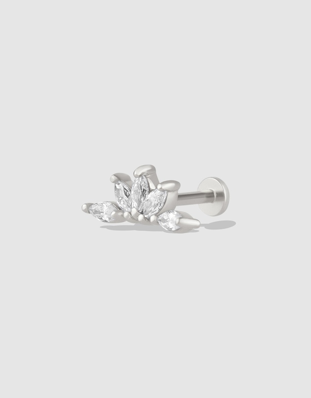 Wanderlust + Co - Sunrays Silver Flat Back Earring