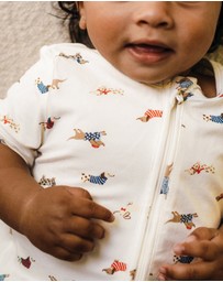 Kynd Baby - Day Or Night Onesie Short Sleeve in Dachshund