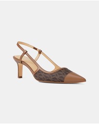 Michael Kors - Alora Toe Cap Mid Slingback Heels - Women's
