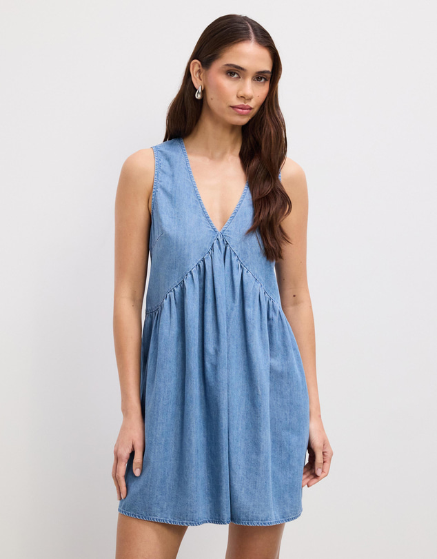 The Fated - Clara Soft Denim Mini Dress
